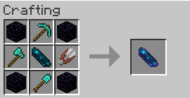 Minecraft crafting grid recipe for the LeafBound Excavation relic